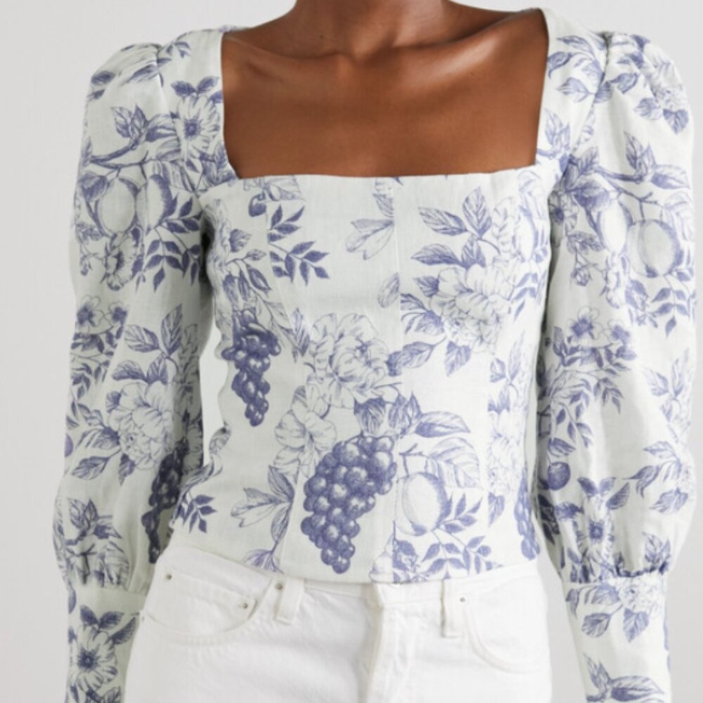 Reformation Stilton Linen Top